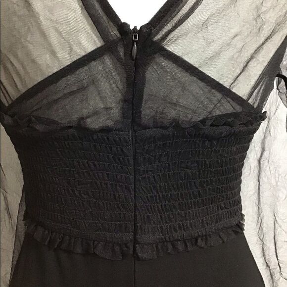 NBD Black Mesh Long Sleeve Bodysuit Sheer Mesh Corset Top Size Small - Picture 9 of 13